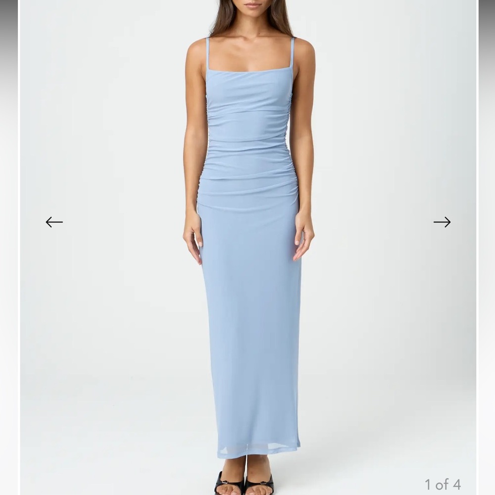 Glassons ruched maxi dress brown